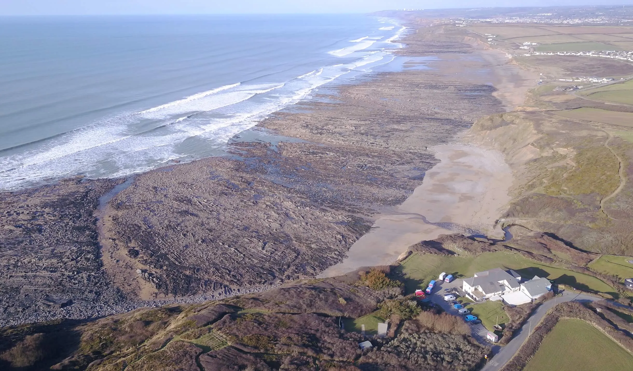 OA Surf club is situated on the cliff top with views up the coast to bude and over the sea